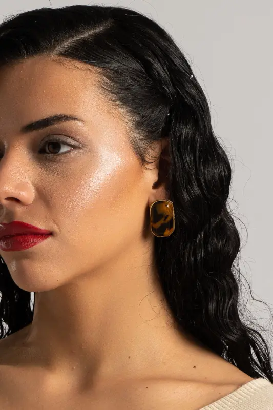 Studs Earrings Tartaruga