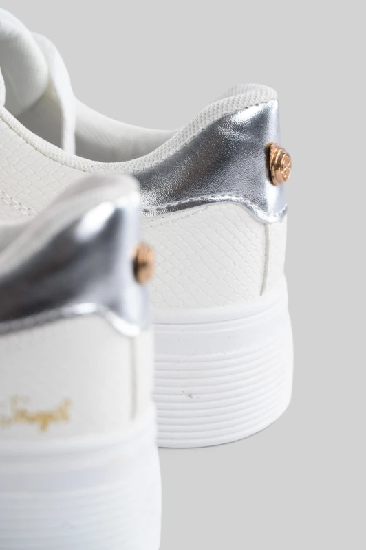 Croco-Textured Sneaker Metallic Accents 