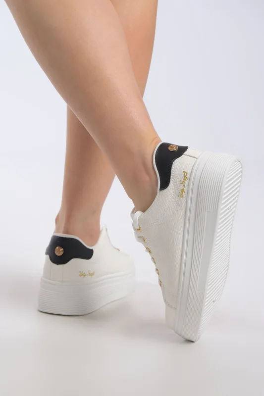 Sneaker Croco Υφή Μεταλλιζέ Λεπτομέρεια