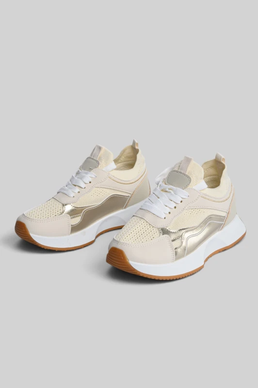 Mesh Texture Sneakers Metallic Details