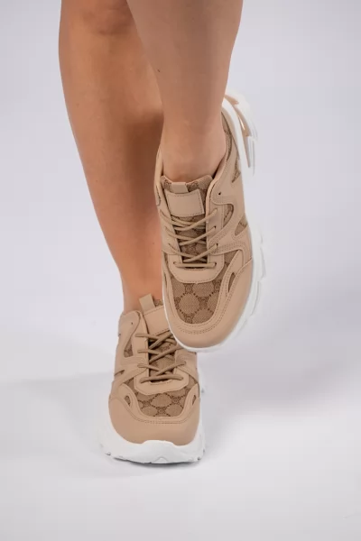 Sneakers Ανάγλυφα Taupe