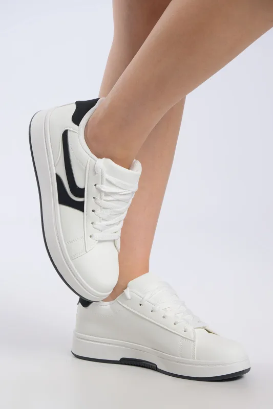 Sneakers Casual Δίχρωμα Δερματίνη