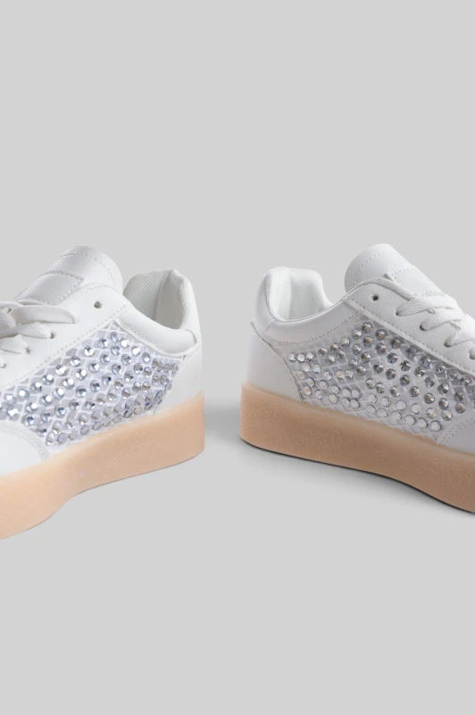 Sneakers Διατρητό Σχέδιο Στρας