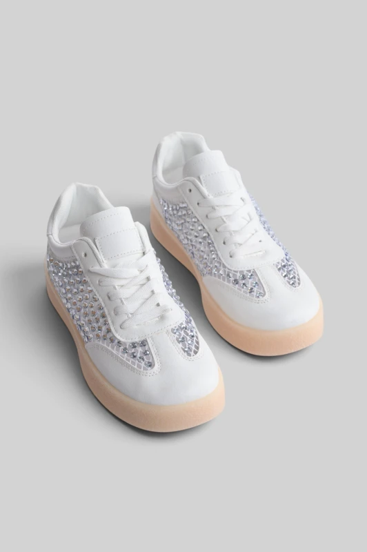 Sneakers Διατρητό Σχέδιο Στρας