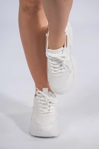 Sneakers Glam Λευκά