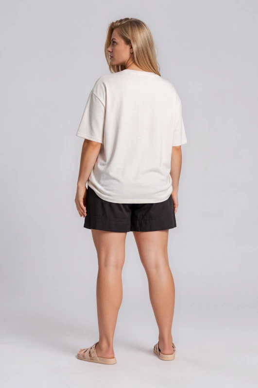 Shorts Elastic Waistband Belt-Scarf