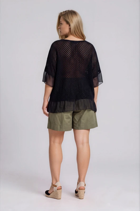 Shorts Elastic Waistband Belt-Scarf