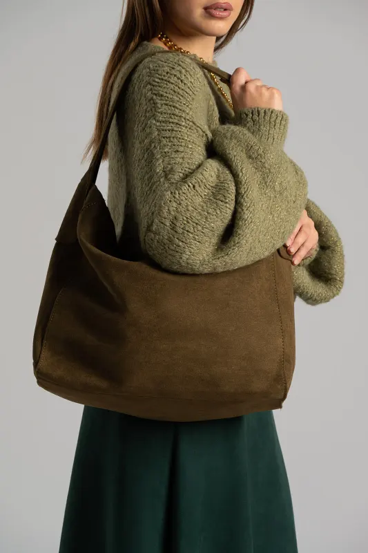 Suede Shoulder Bag