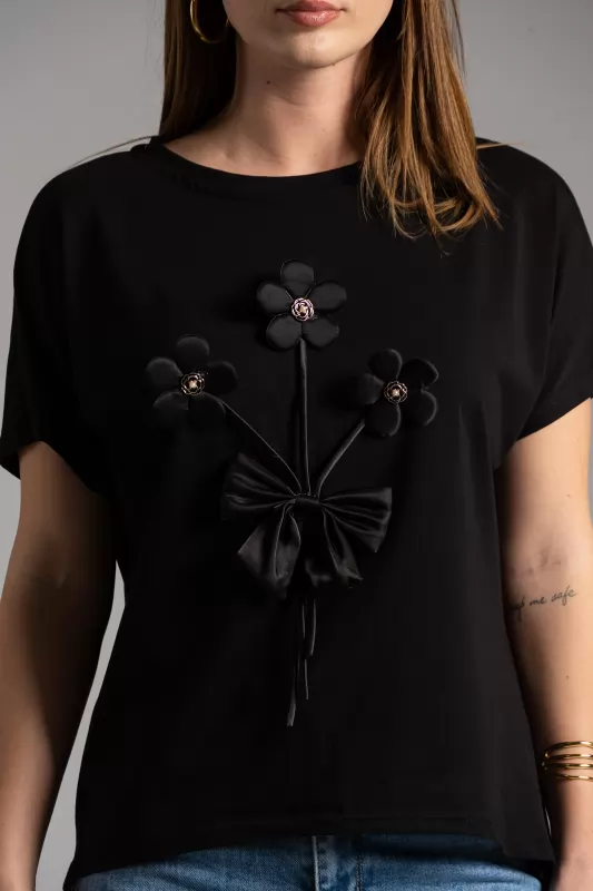 T-shirt 3D Λουλούδια