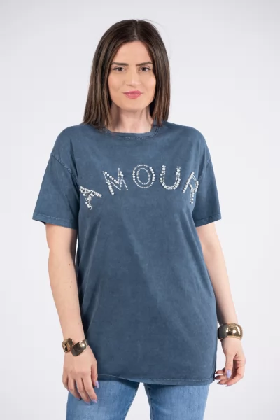 T-Shirt Amour Dark Blue