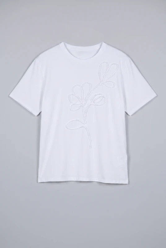 T-Shirt with Embossed Design
