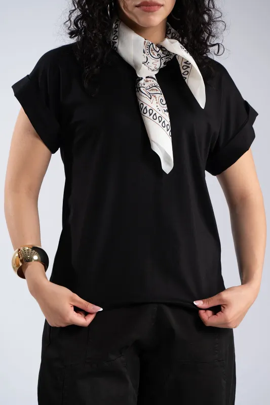 T-shirt Basic Φουλάρι