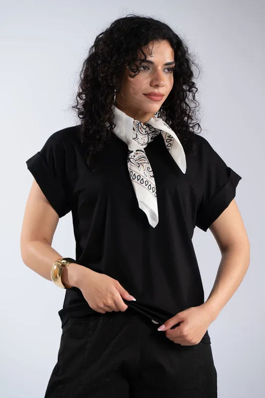 T-shirt Basic Φουλάρι