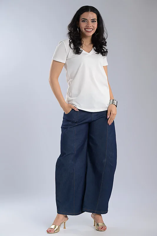 T-Shirt Basic Με V Λαιμόκοψη