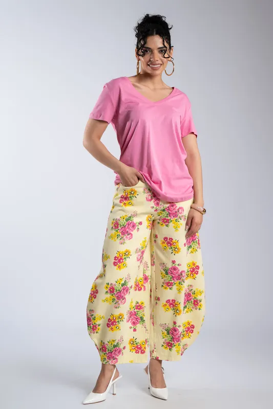 T-Shirt Basic Με V Λαιμόκοψη