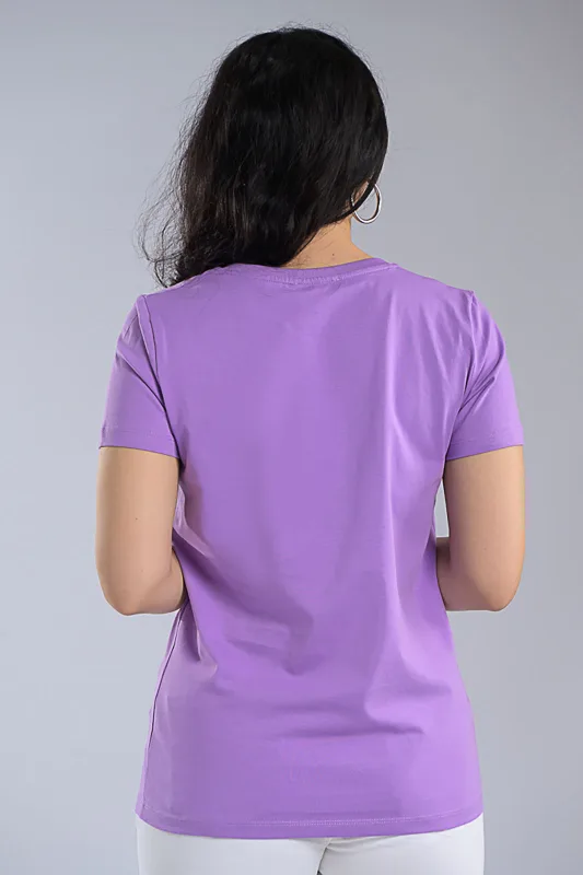 T-Shirt Basic Με V Λαιμόκοψη