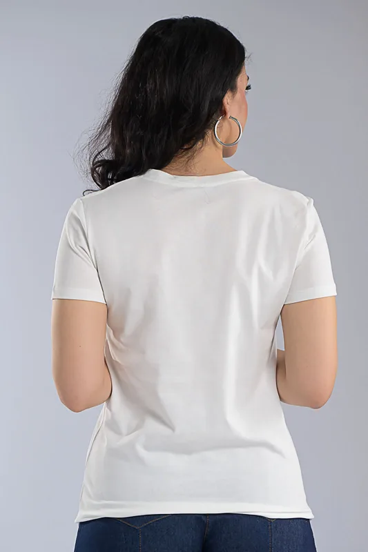 T-Shirt Basic Με V Λαιμόκοψη