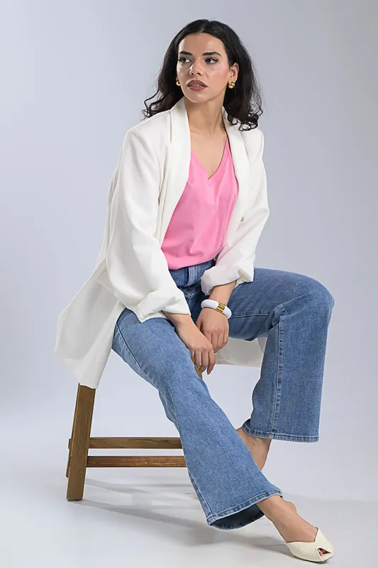 T-Shirt Basic Με V Λαιμόκοψη