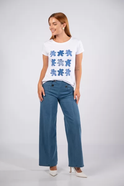 T-Shirt Bears Μπλε-Λευκό