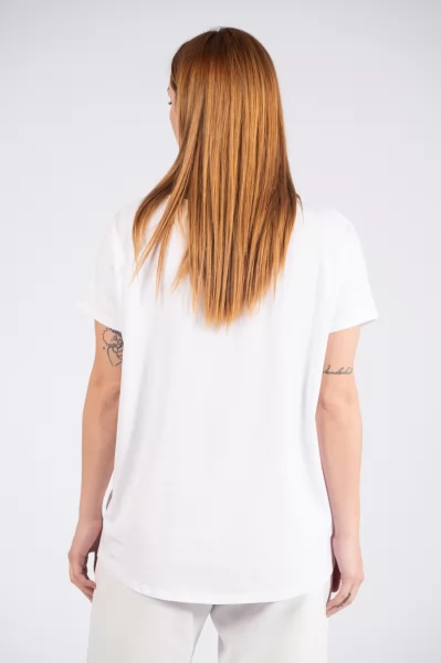 T-Shirt Clover Μόκα-Λευκό