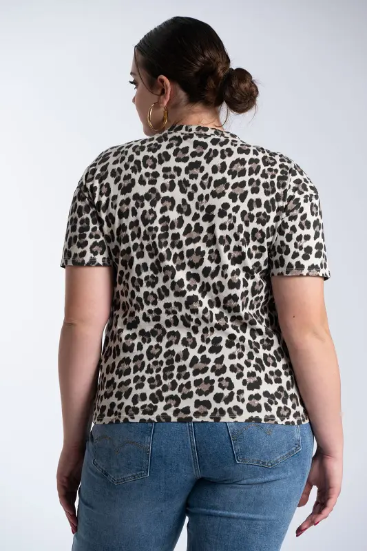 T-shirt Cotton Leopar