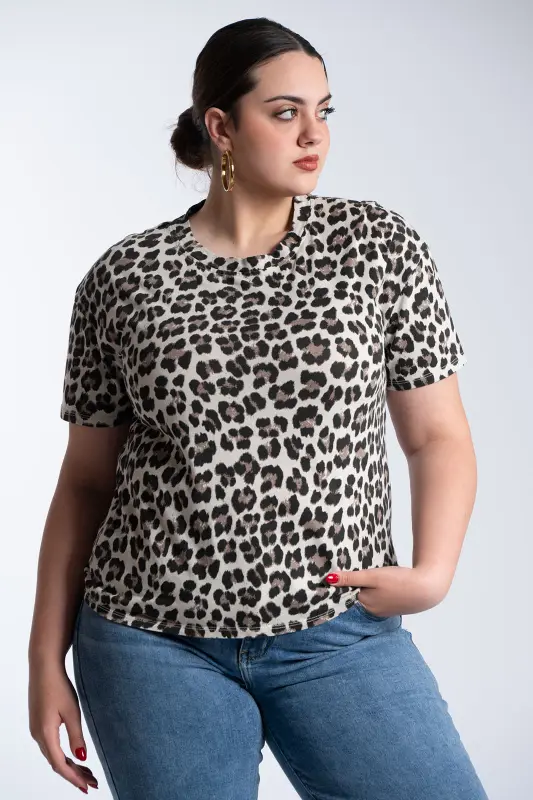 T-shirt Cotton Leopar