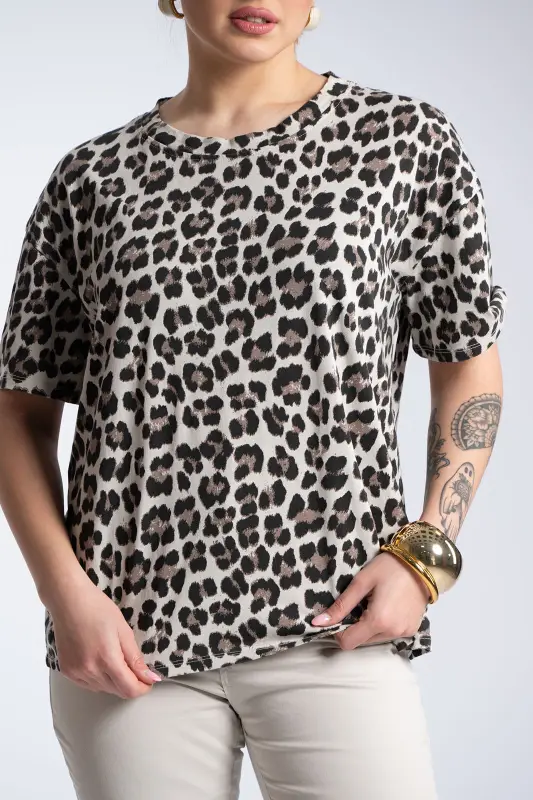 T-shirt Cotton Leopar