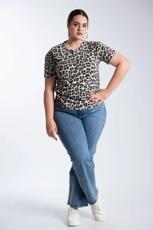 T-shirt Cotton Leopar