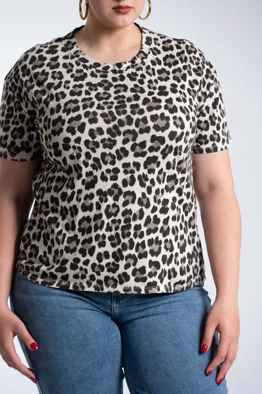 T-shirt Cotton Leopar