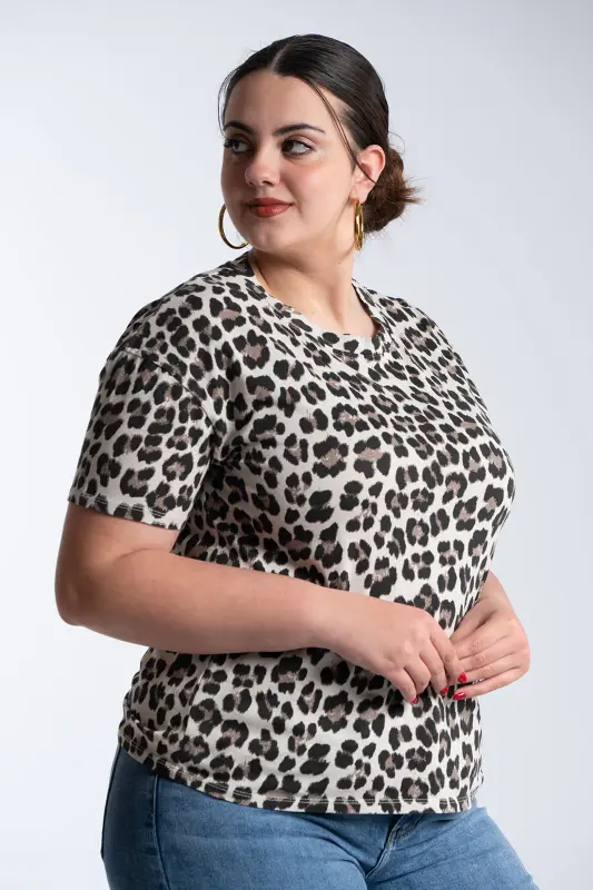 T-shirt Cotton Leopar