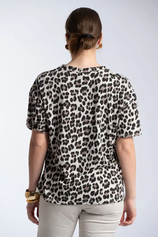 T-shirt Cotton Leopar