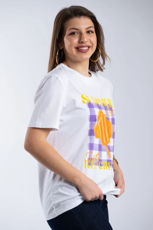 T-shirt Cotton Summer  Ice-cream