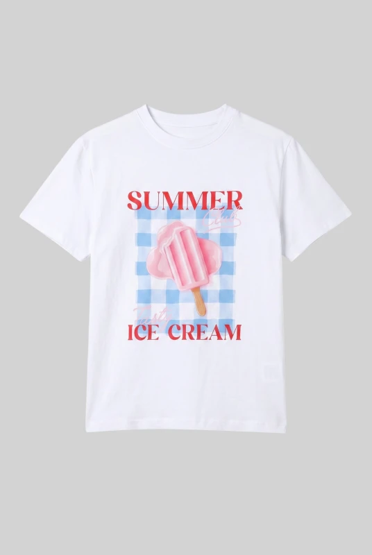T-shirt Cotton Summer  Ice-cream