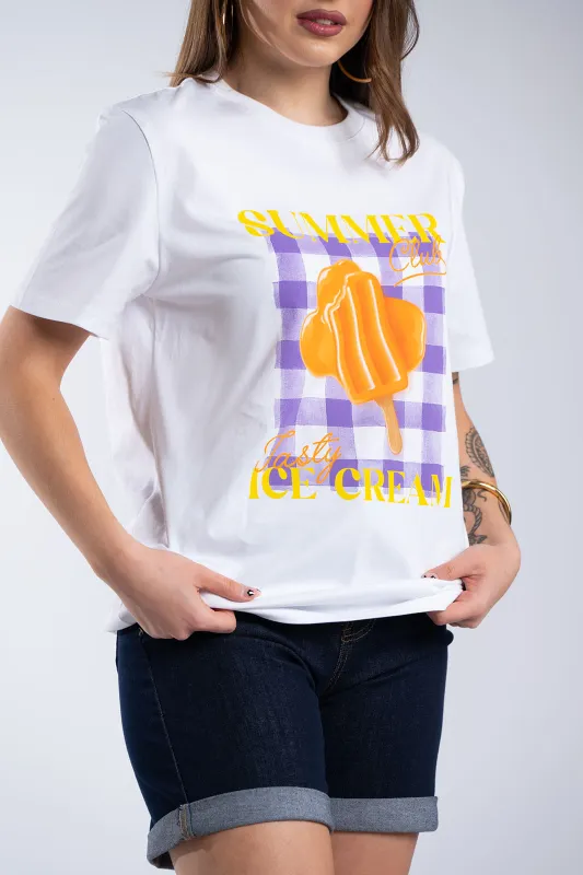 T-shirt Cotton Summer  Ice-cream