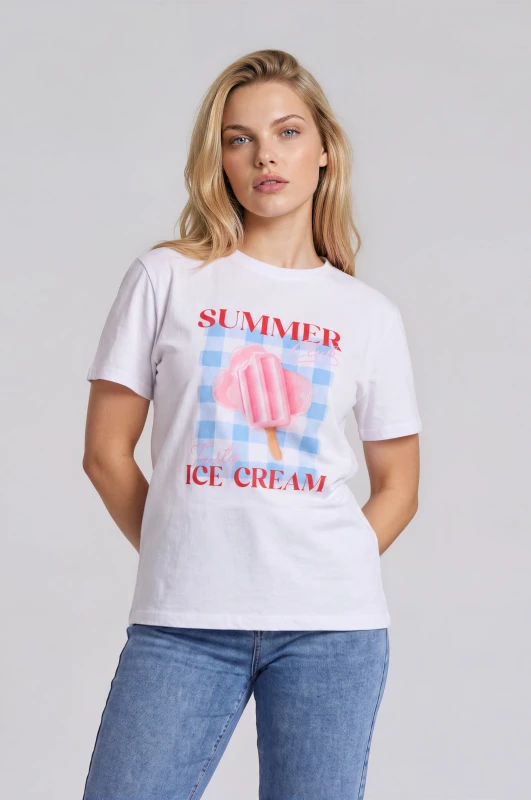 T-shirt Cotton Summer  Ice-cream