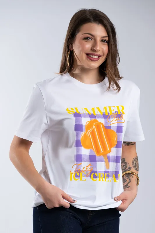T-shirt Cotton Summer  Ice-cream
