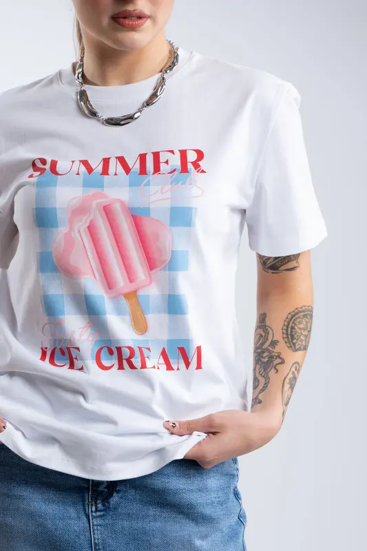 T-shirt Cotton Summer  Ice-cream
