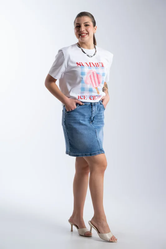 T-shirt Cotton Summer  Ice-cream