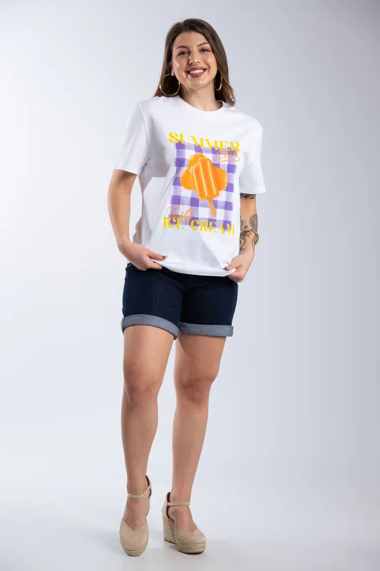 T-shirt Cotton Summer  Ice-cream