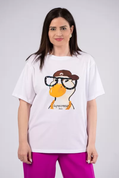 T-shirt Duck Λευκό