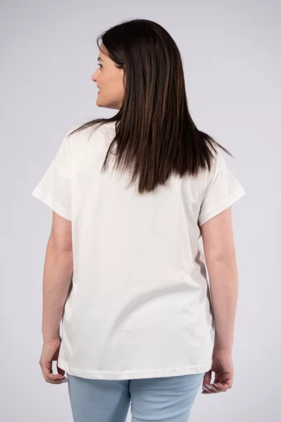 T-Shirt Girl Face Λευκό