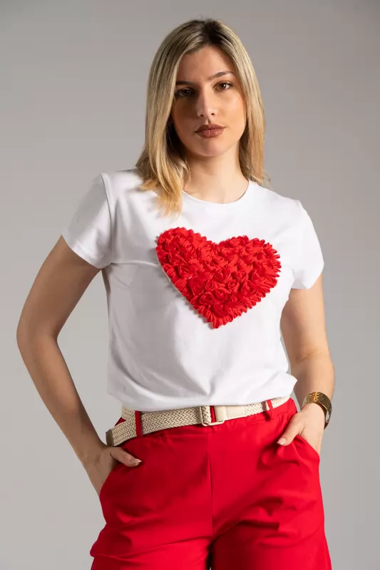 T-shirt Heart Roses