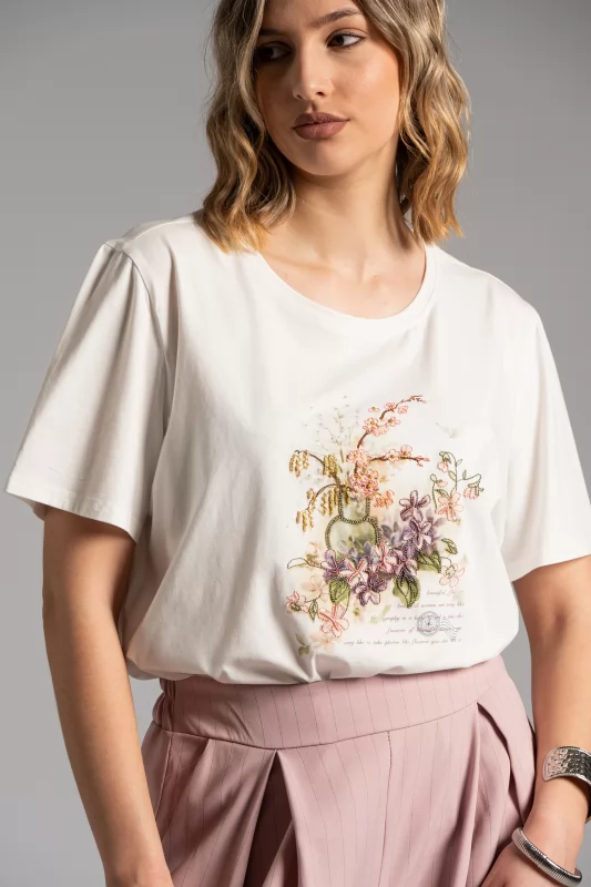 T-shirt Embroidery Flowers