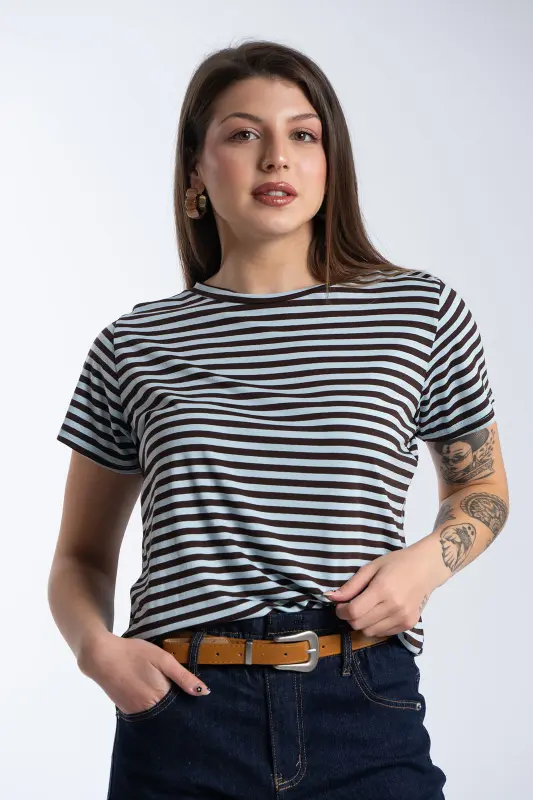 T-Shirt Κοντομάνικο Ρίγες