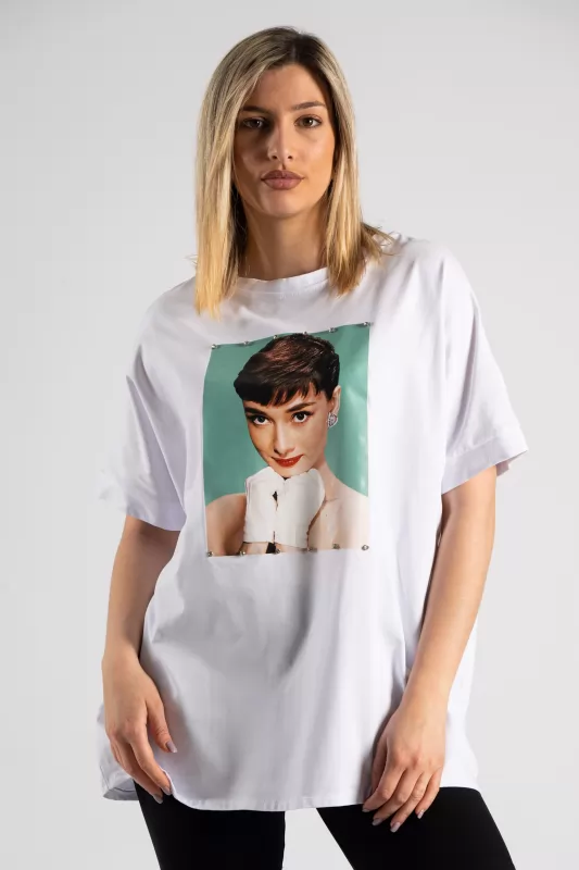 T-shirt Lady Στρας