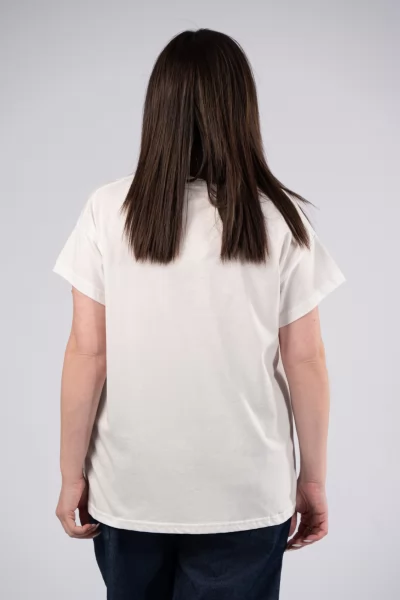 T-Shirt Little Girl Μπρονζέ-Λευκό