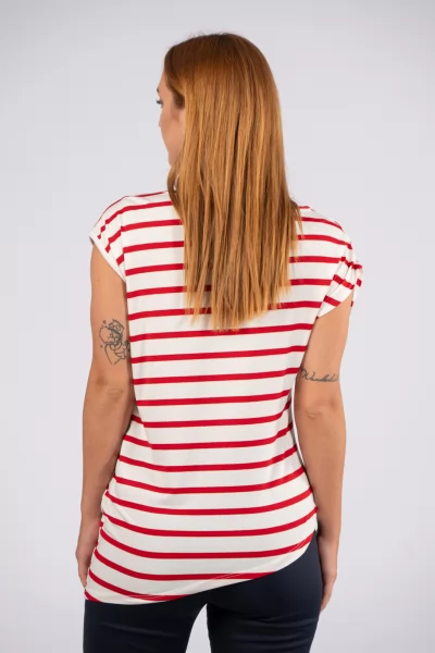 T-Shirt Μαρινιέρα Κόκκινη