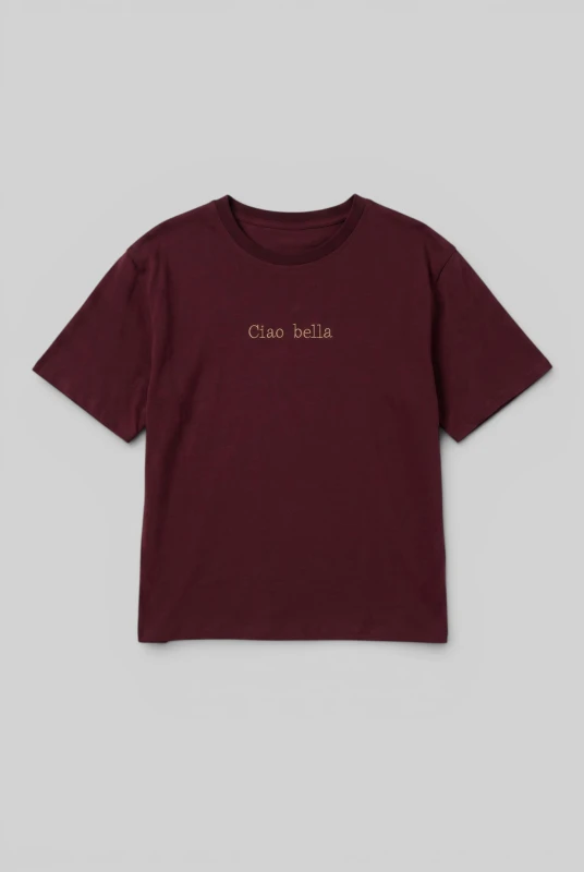 T-Shirt Μονόχρωμο Βαμβακερό Ciao Bella
