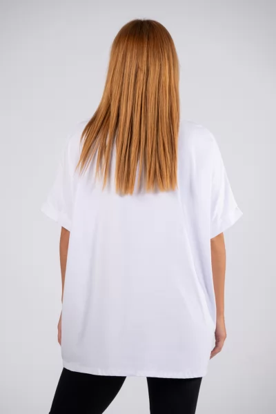 T-Shirt Over Lady Λευκό