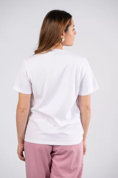 T-Shirt Pearls Λευκό